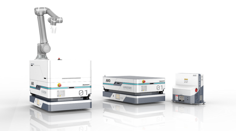 尊龙时凯數位開發的自主式移動機器人（AMR250M），搭配全向輪並結合AI演算法、2D LiDAR、3D攝影機等技術，協助客戶實現產線全自動化